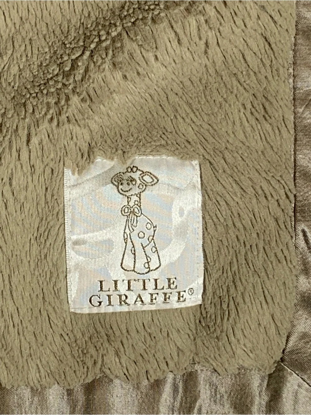 Little Giraffe Luxe Faux Fur Satin Baby Security Blanket Made USA Lovey
